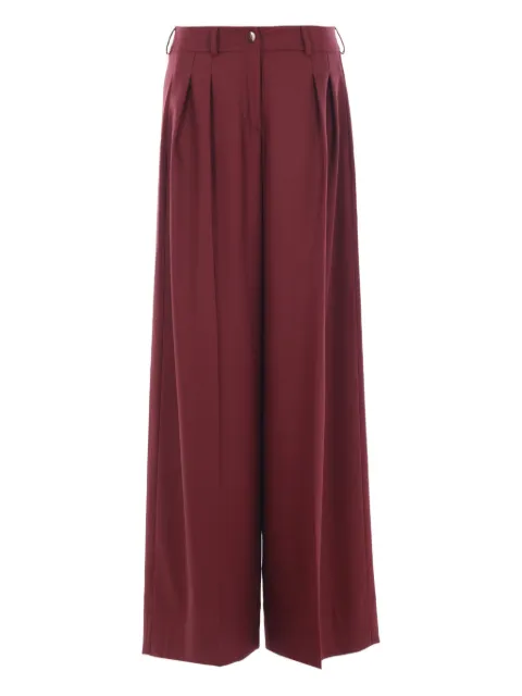 CRIDA pleated-front flap-pocket trousers