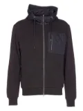 Herno quilted-panel zip-up sweatshirt - Black