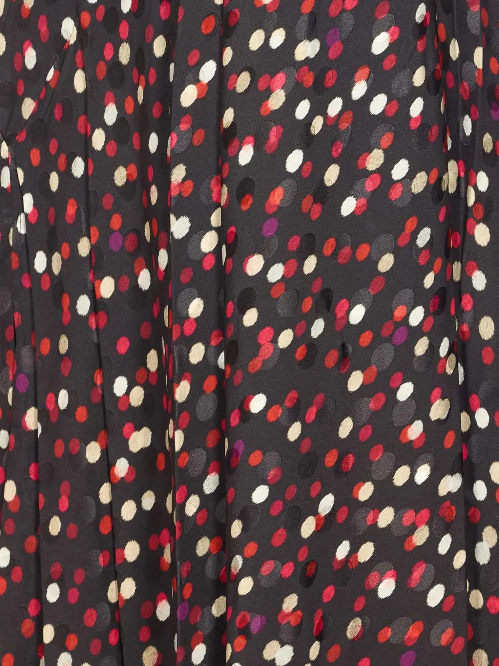 Isabel Marant Womens Black Red Sakura Polka-dot Silk-blend Midi Skirt In Red