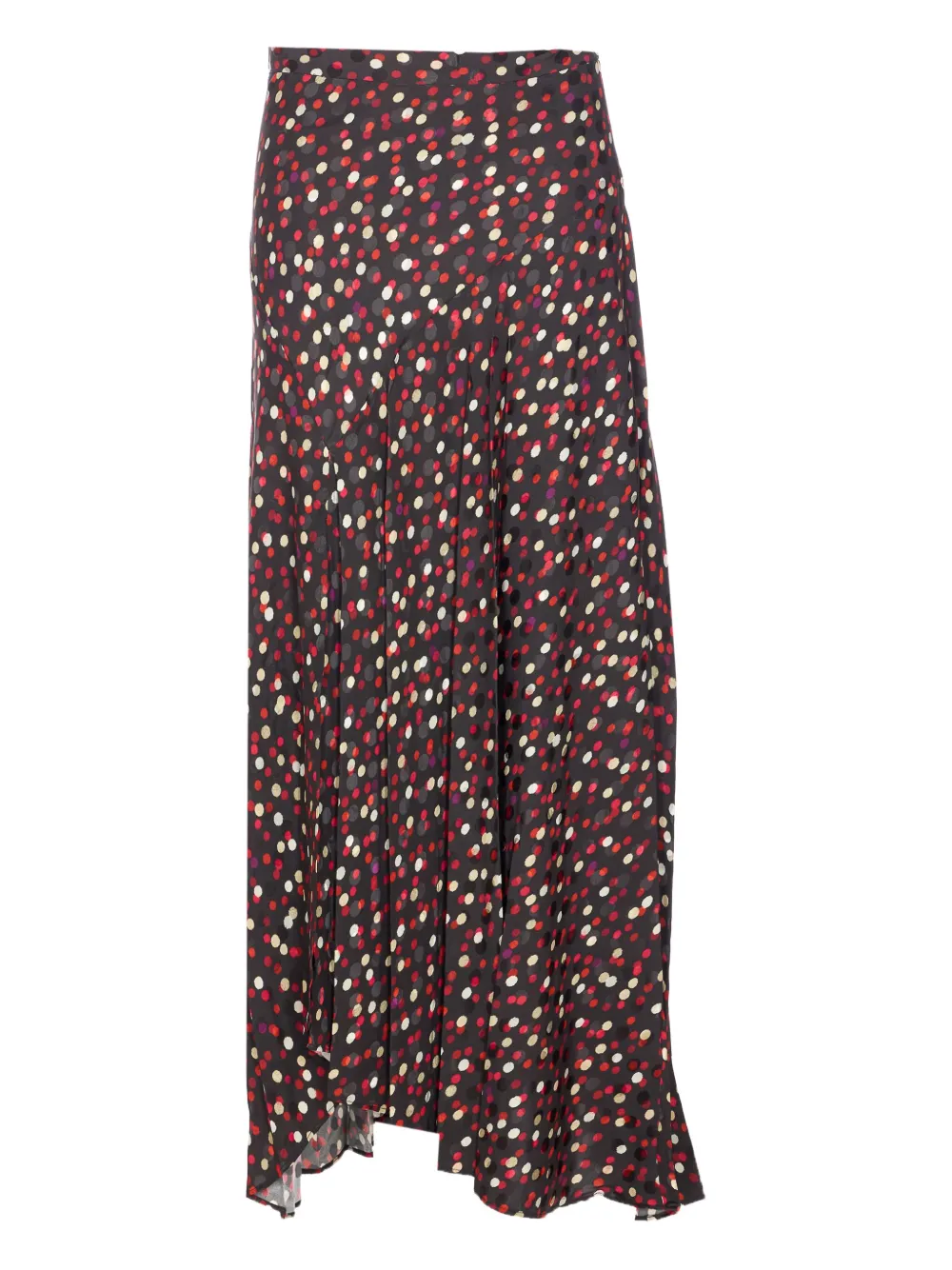 ISABEL MARANT dot-print asymmetric skirt | Red | Image 1