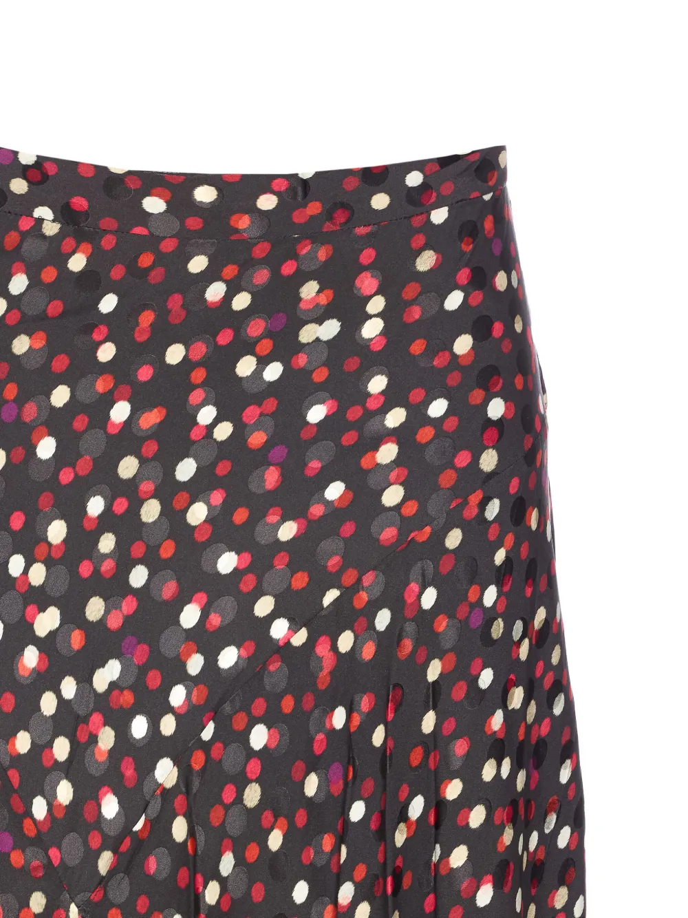 Isabel Marant Womens Black Red Sakura Polka-dot Silk-blend Midi Skirt In Red