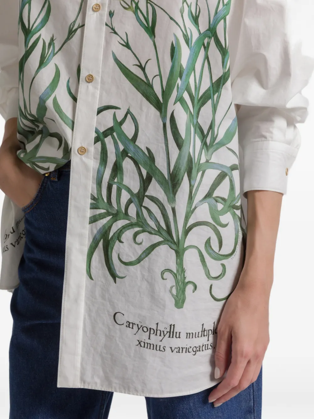 Alberta Ferretti Overhemd met bloemenprint Wit