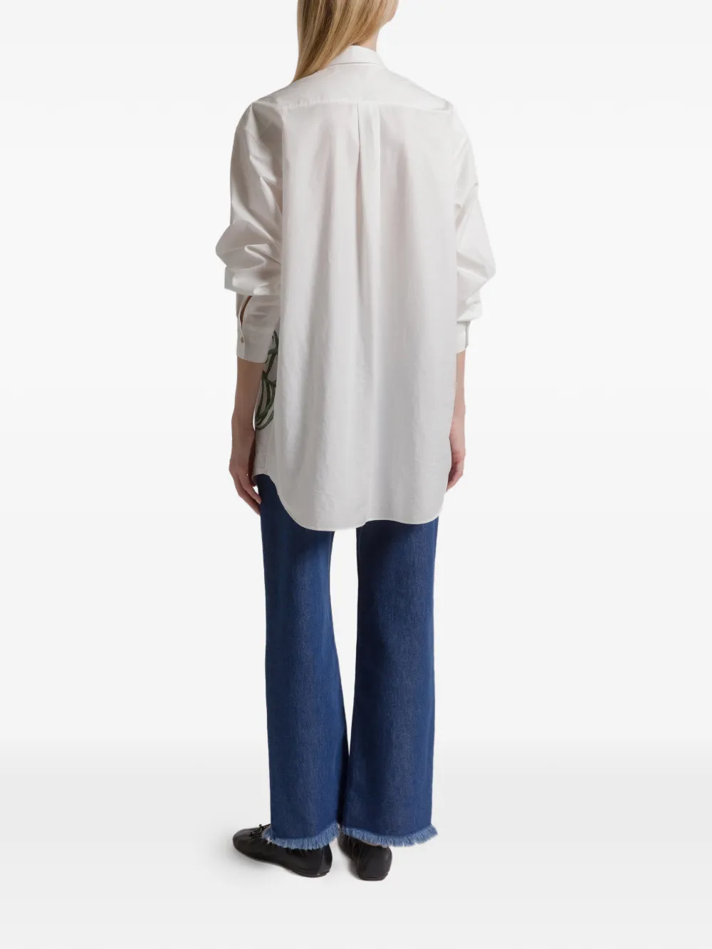 Alberta Ferretti Overhemd met bloemenprint Wit