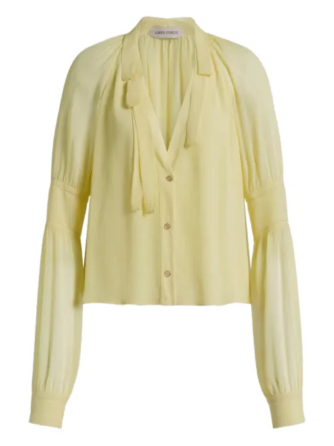 Alberta Ferretti Oberteil mit Schleifenkragen