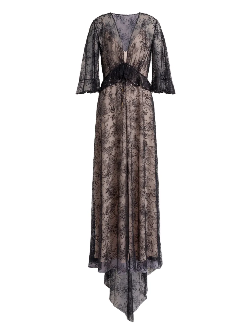 Alberta Ferretti V-neck Maxi Dress In Multi