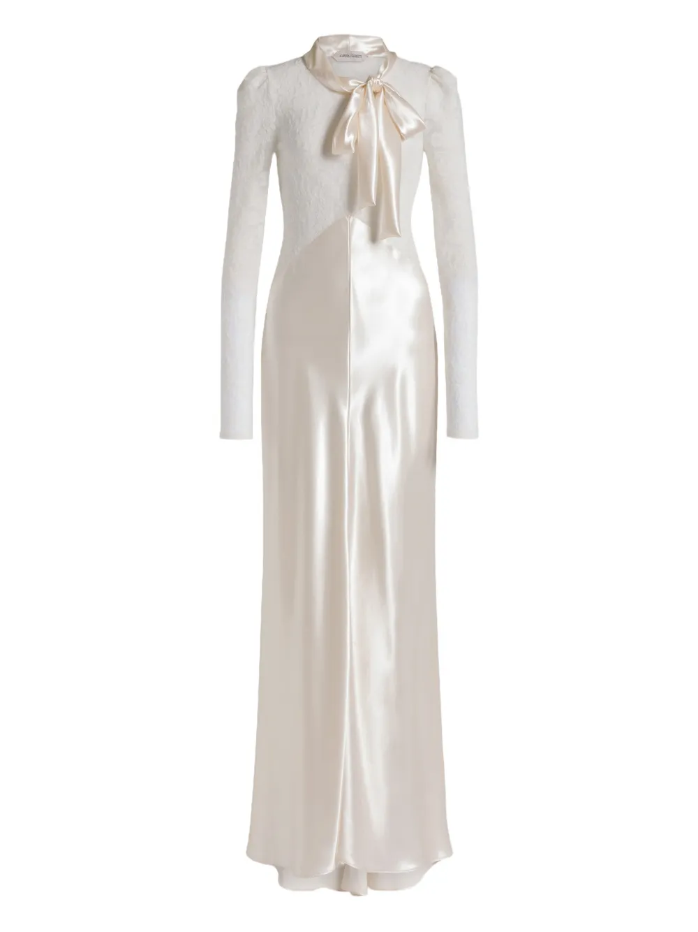 Alberta Ferretti Vestido longo com renda | Neutro | Image 1