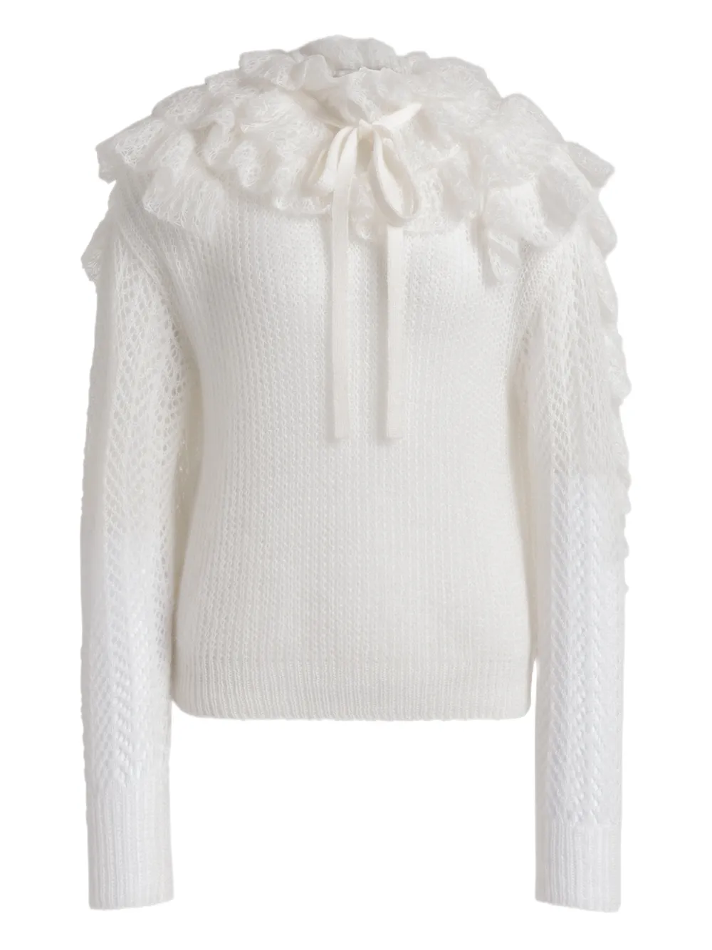 Alberta Ferretti Maglione con ruches - Bianco