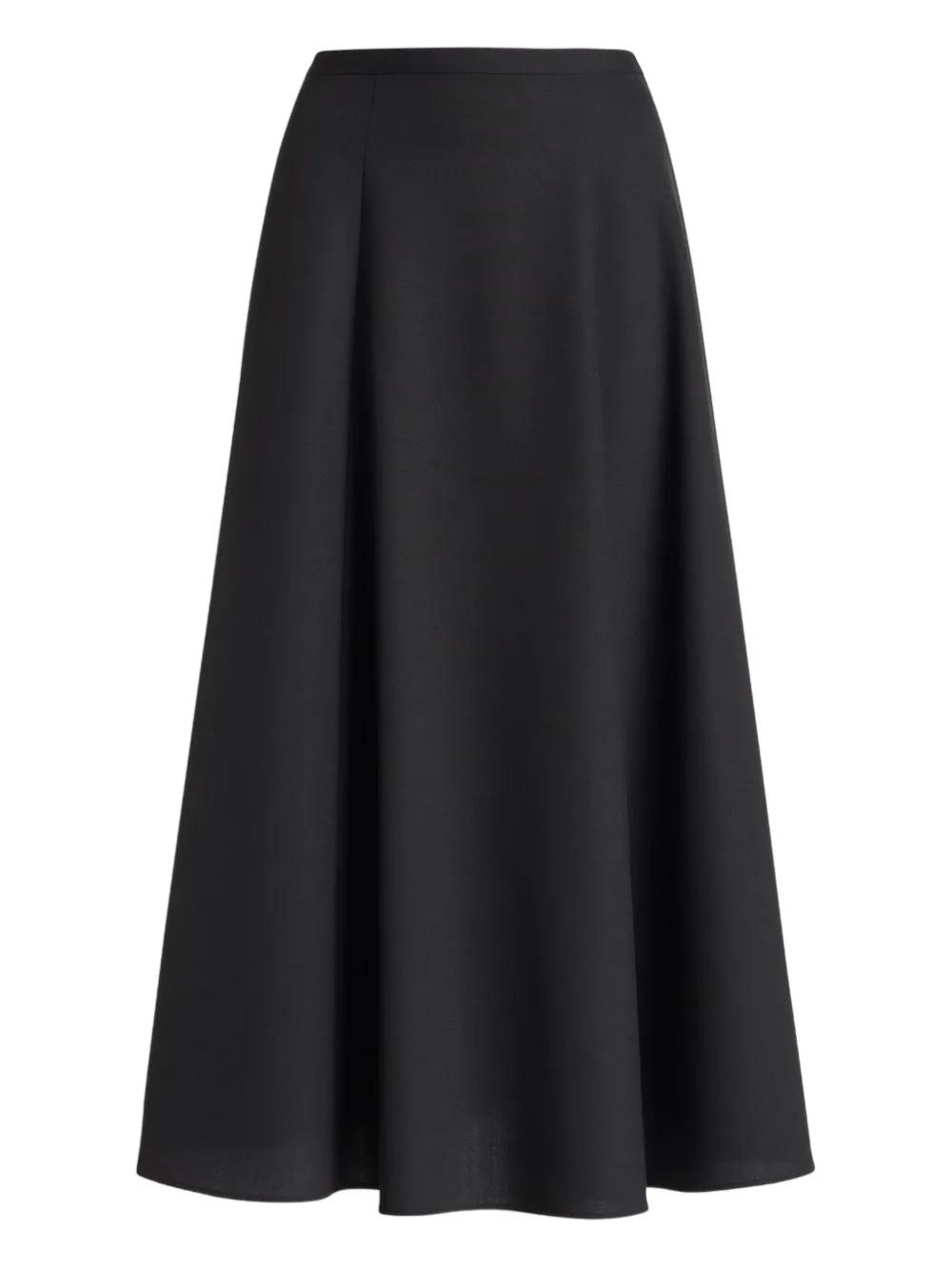 Alberta Ferretti Flared Midi Skirt In Black