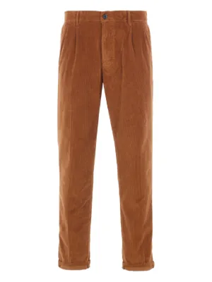 Incotex raw-cut Corduroy Trousers | Brown | FARFETCH