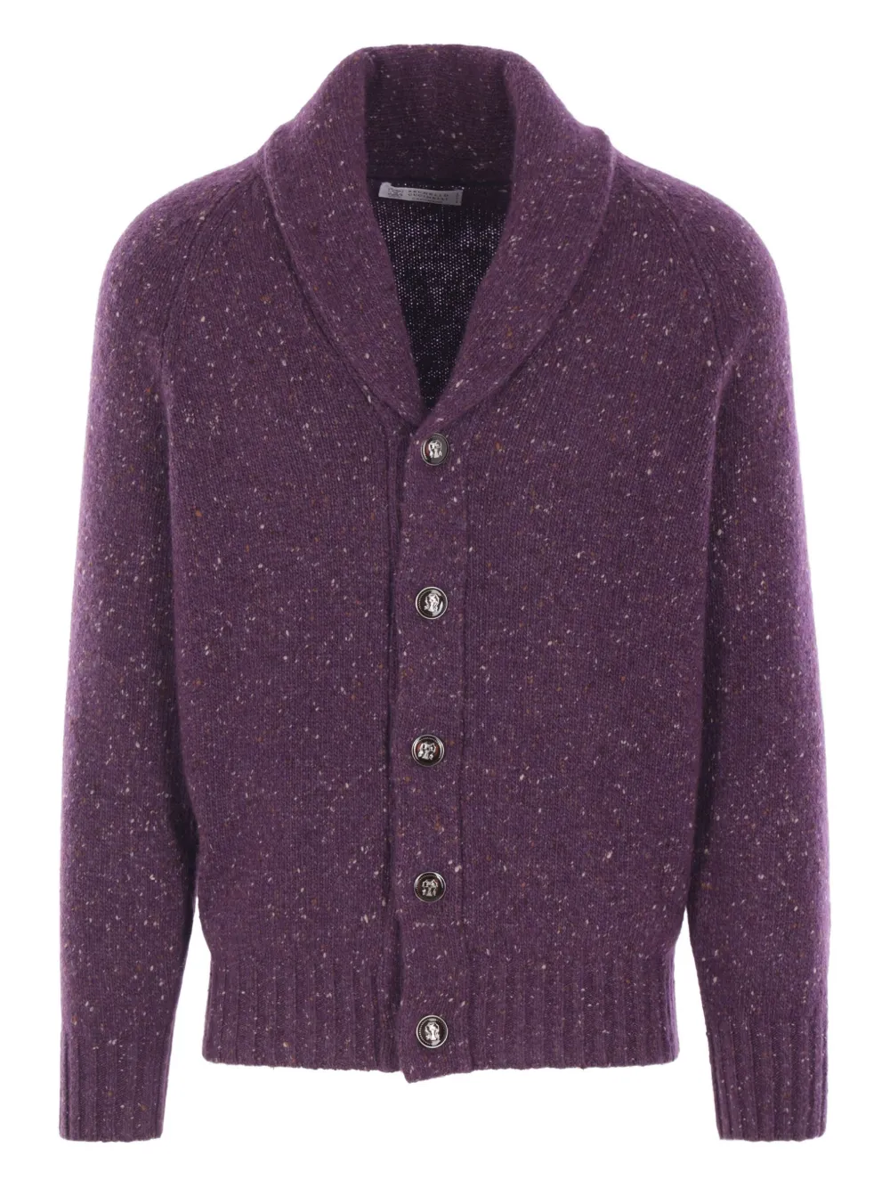 Brunello Cucinelli Shawl-collar Cardigan In Purple