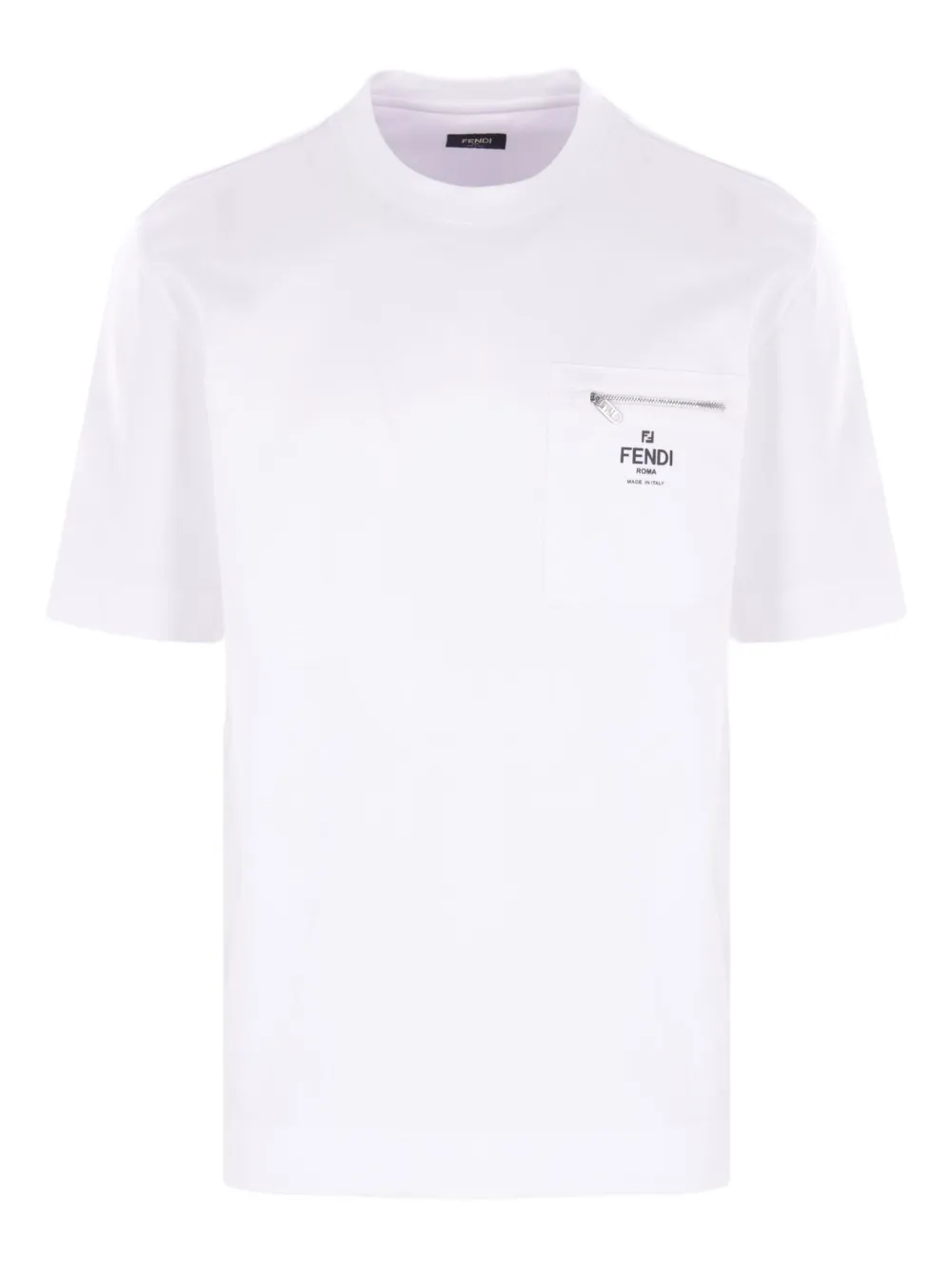 FENDI playera con logo y bolsillo con cierre | blanco | Image 1