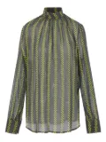 CRIDA polka-dot mock-neck blouse - Grey