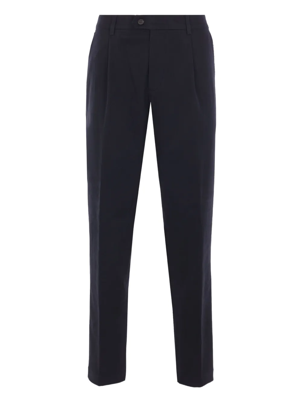 Eleventy Pleated Zipper Casual Pants In Blue