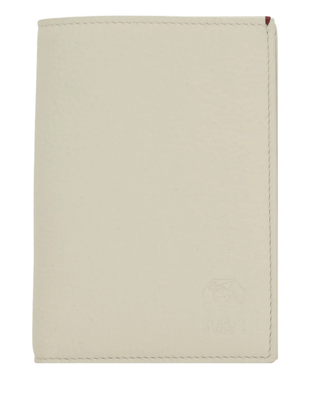 Brunello Cucinelli Logo Debossed Bi-fold Wallet In Neutral