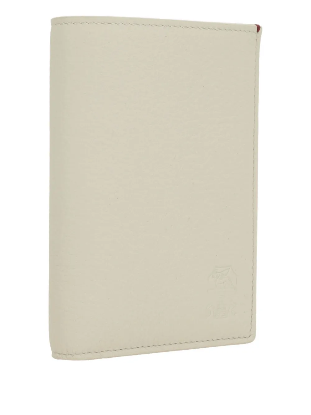 Brunello Cucinelli Logo Debossed Bi-fold Wallet In Neutral