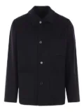 Lardini patch-pocket pointed-collar coat - Black