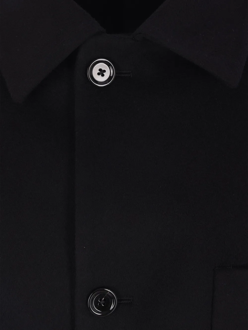 Lardini Patch-pocket Pointed-collar Coat In Black