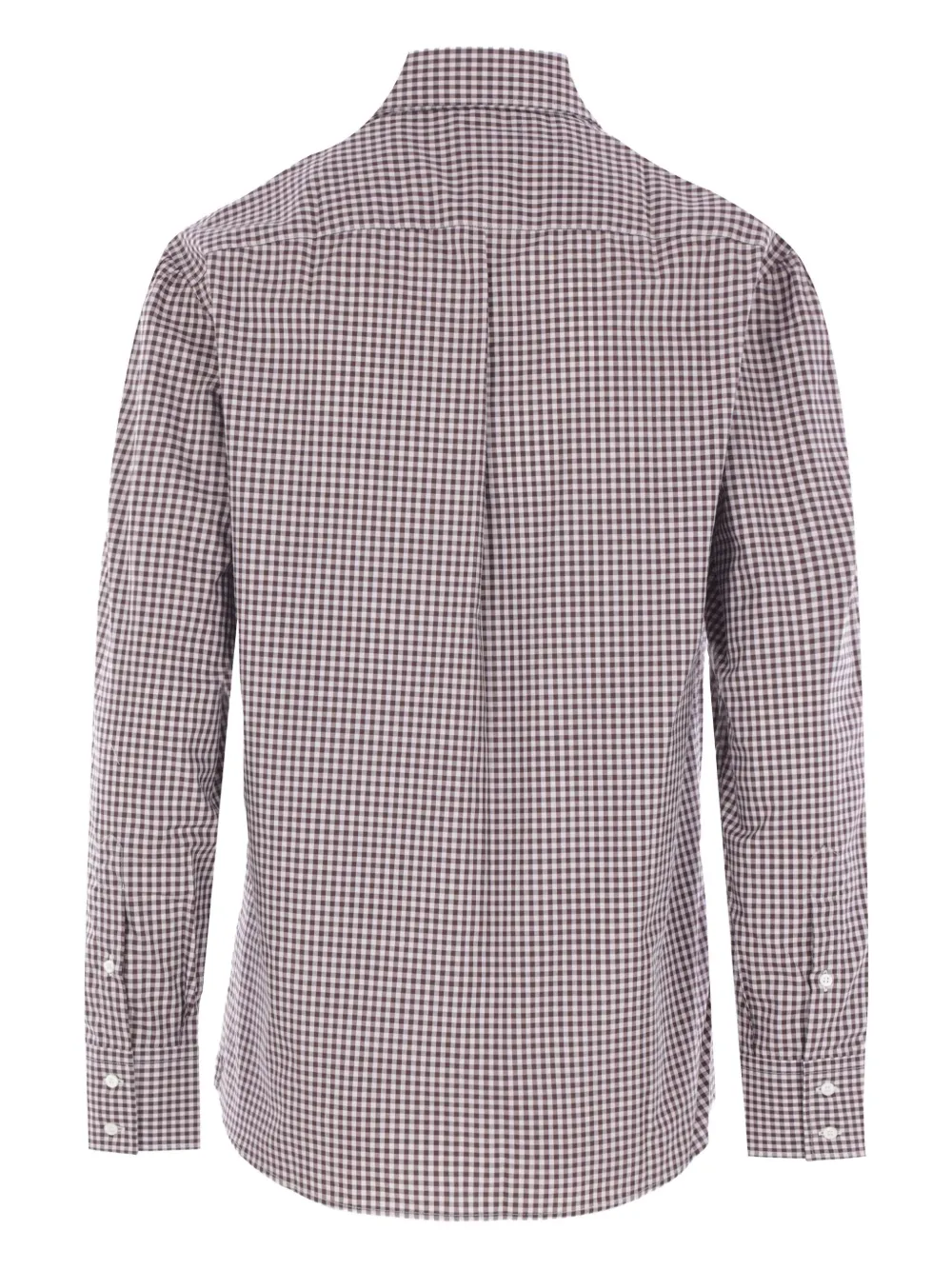 Brunello Cucinelli check-pattern cotton shirt - Rood