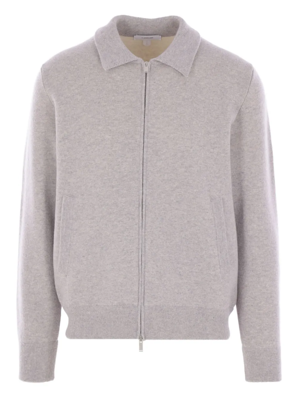 Lardini polo-collar cardigan | Grey | Image 1