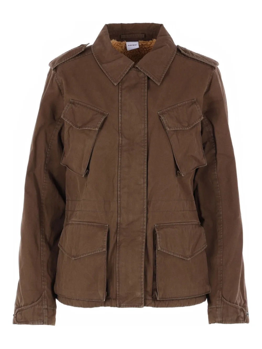 ASPESI pocketed collared military jacket | Brown | Image 1