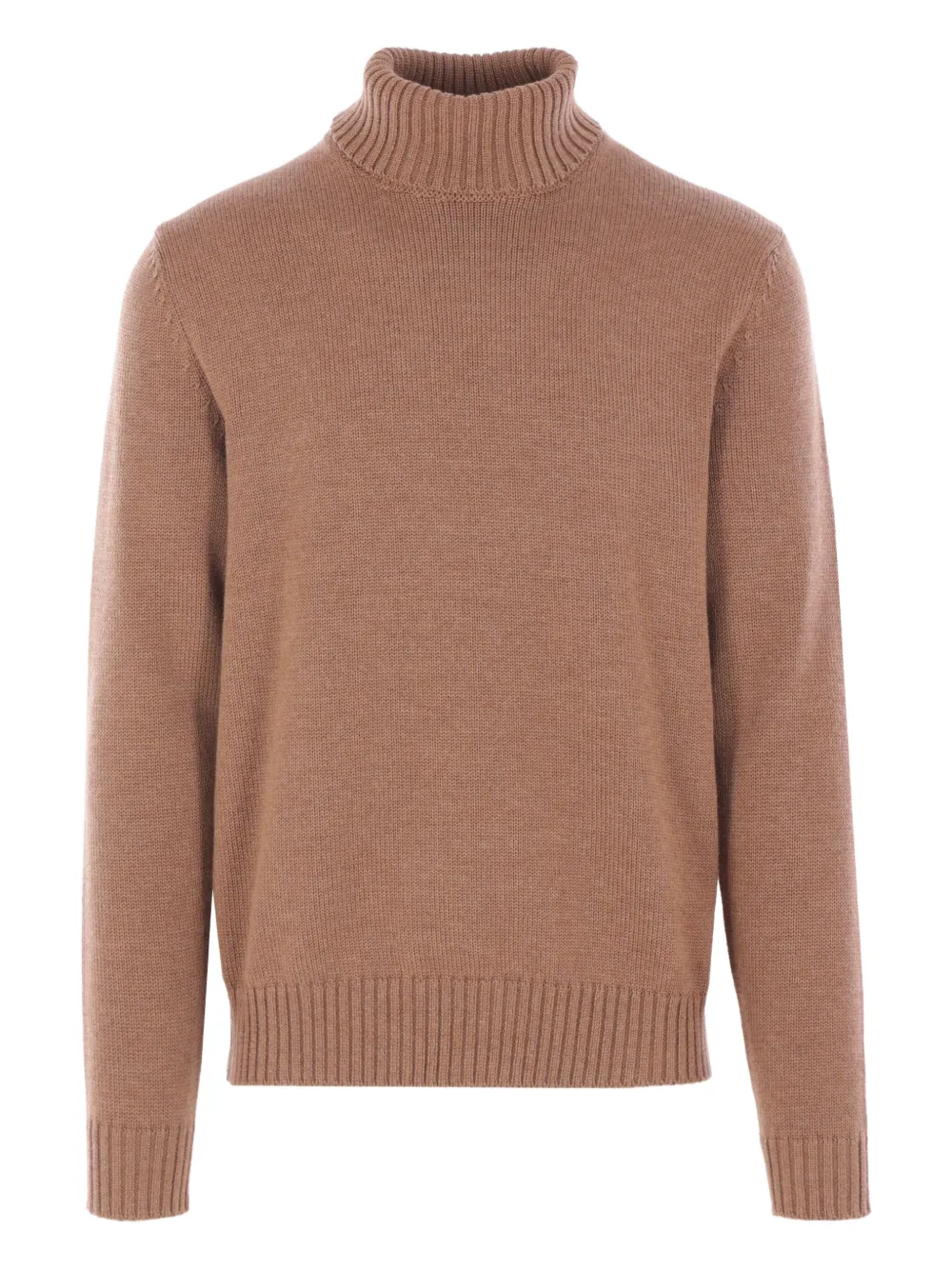 Zanone ribbed  high-neck sweater | Brown | Image 1