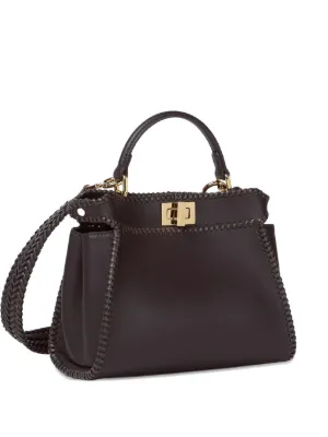 FENDI Peekaboo ISeeU レオパード ハンドバッグ プチ | ブラウン