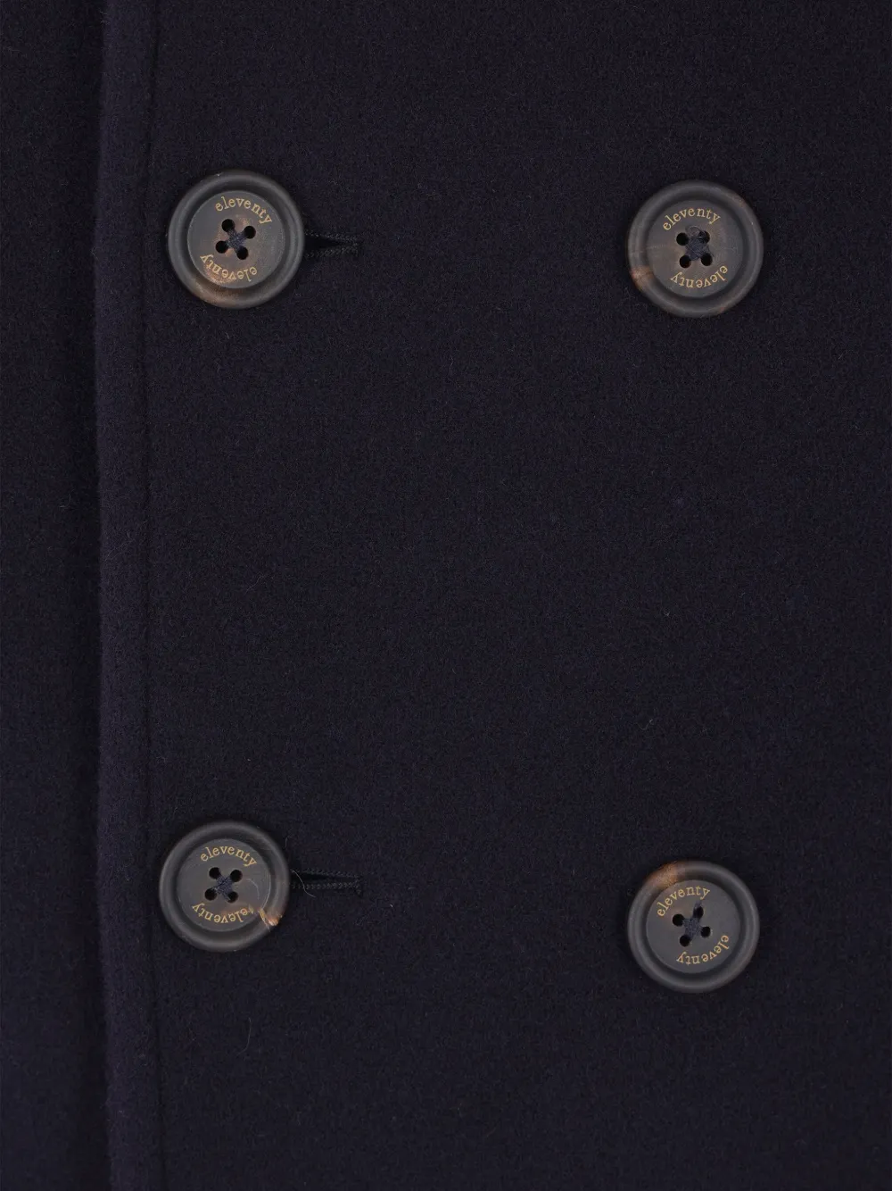 Eleventy Jas met dubbele rij knopen Blauw