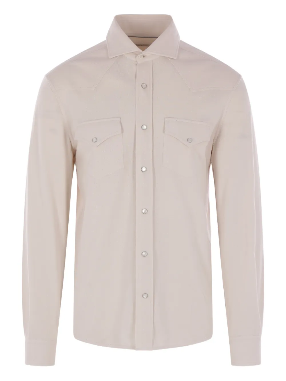 Brunello Cucinelli flap-pocket shirt - Toni neutri