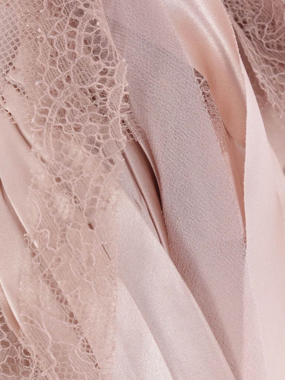 Alberta Ferretti Pleated Ruffle Scarf In Pink