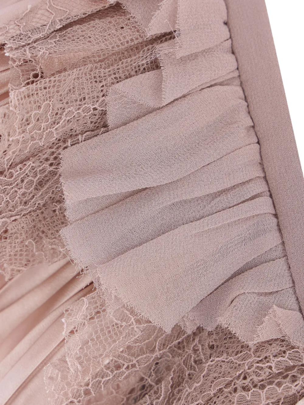 Alberta Ferretti Pleated Ruffle Scarf In Pink