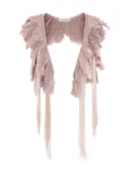 Alberta Ferretti pleated ruffle scarf - Pink
