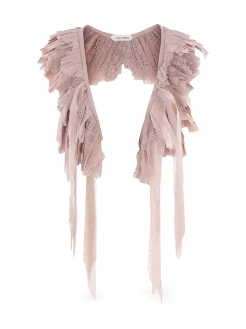 Alberta Ferretti pleated ruffle scarf