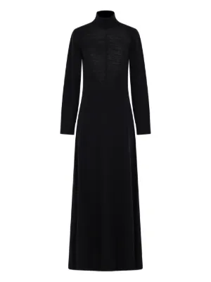 Loulou de Saison Lucero Draped Knit Dress - Black