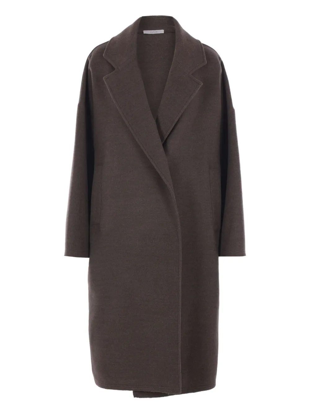Dušan Wide-lapel Wool Coat In Brown