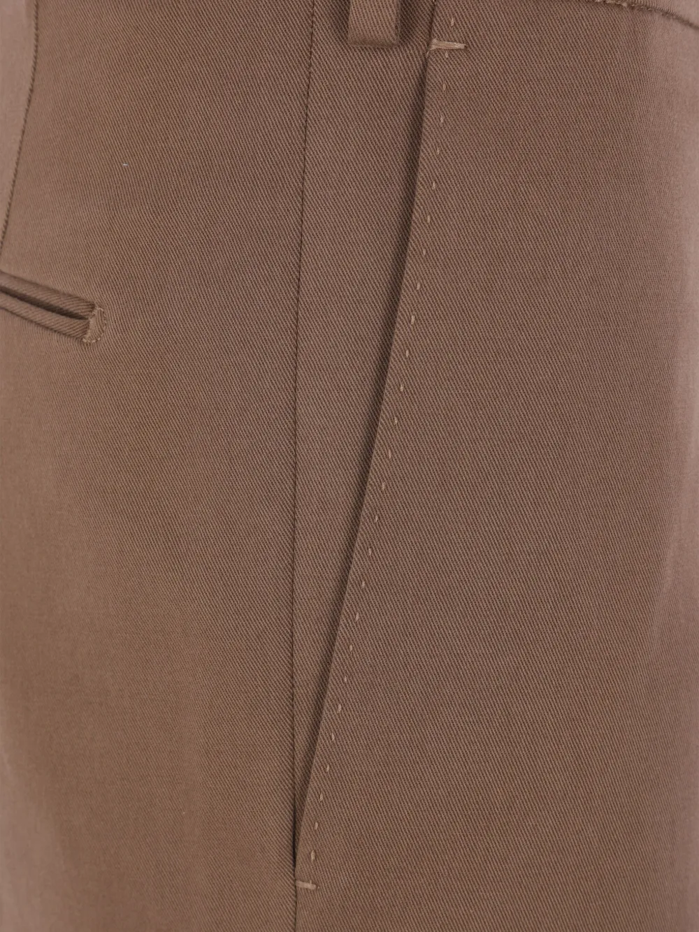 Incotex Broek met knoopsluiting Bruin