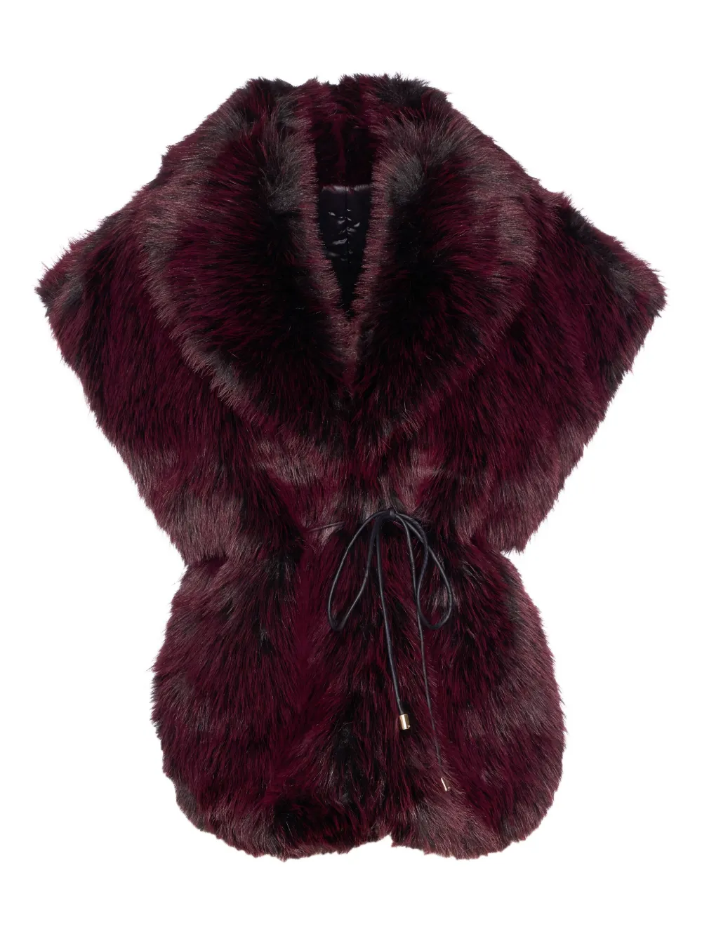 Patrizia Pepe shawl-collar faux-fur gilet | Red | Image 1
