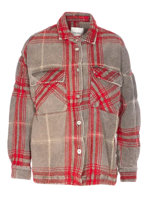 TRUE AVENUE checked button jacket