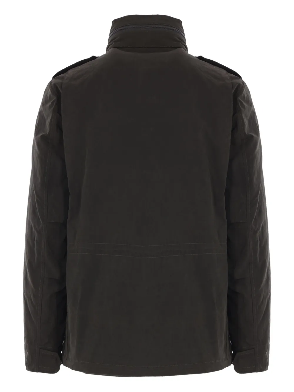 Aspesi High-collar Padded Field Jacket In Black