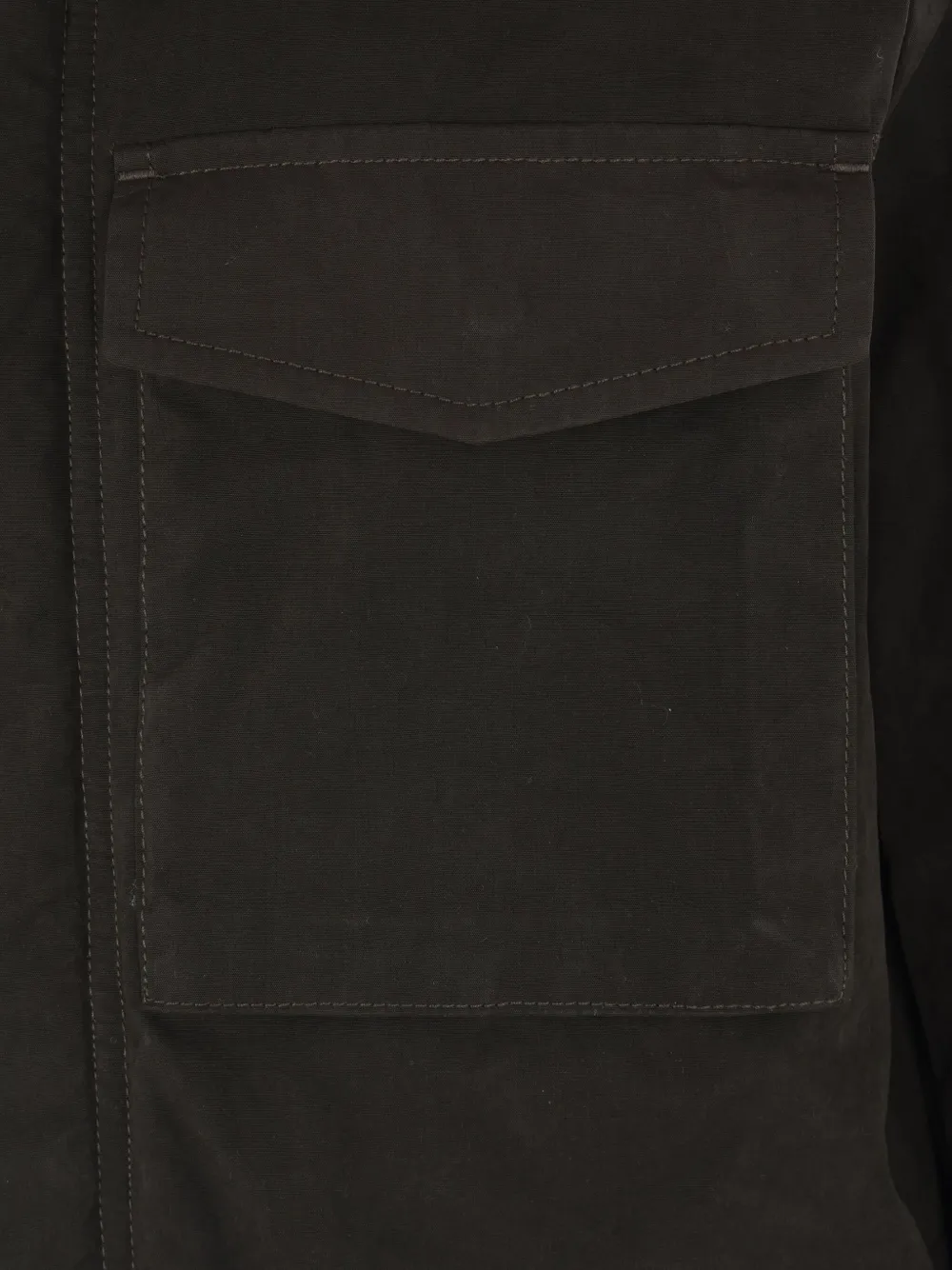 Aspesi High-collar Padded Field Jacket In Black