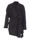 ISABEL MARANT polka-dot tie-belt dress - Black