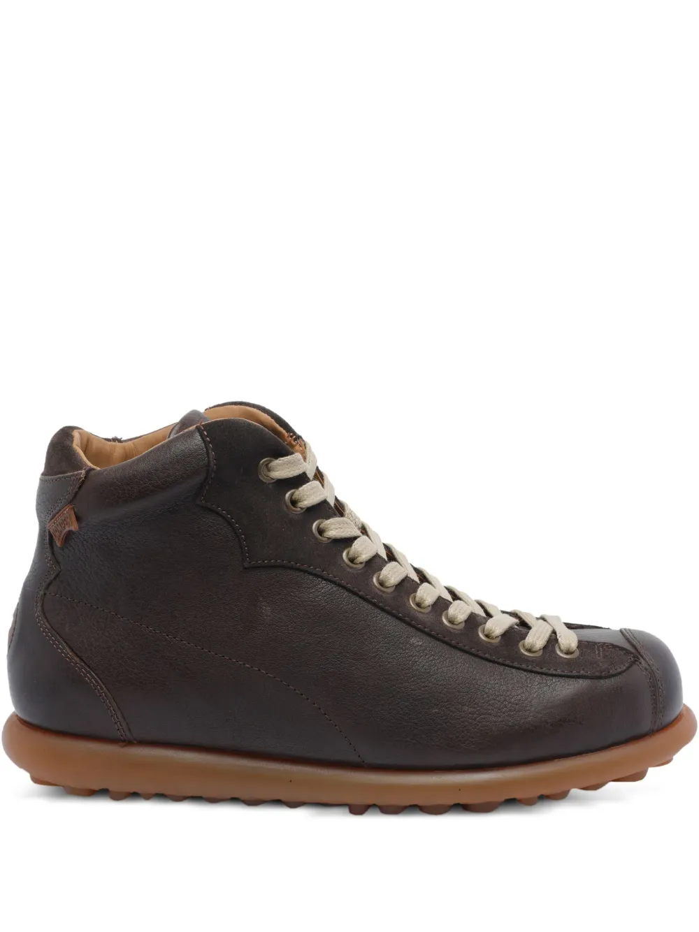 Camper lace-up round-toe boots Brown