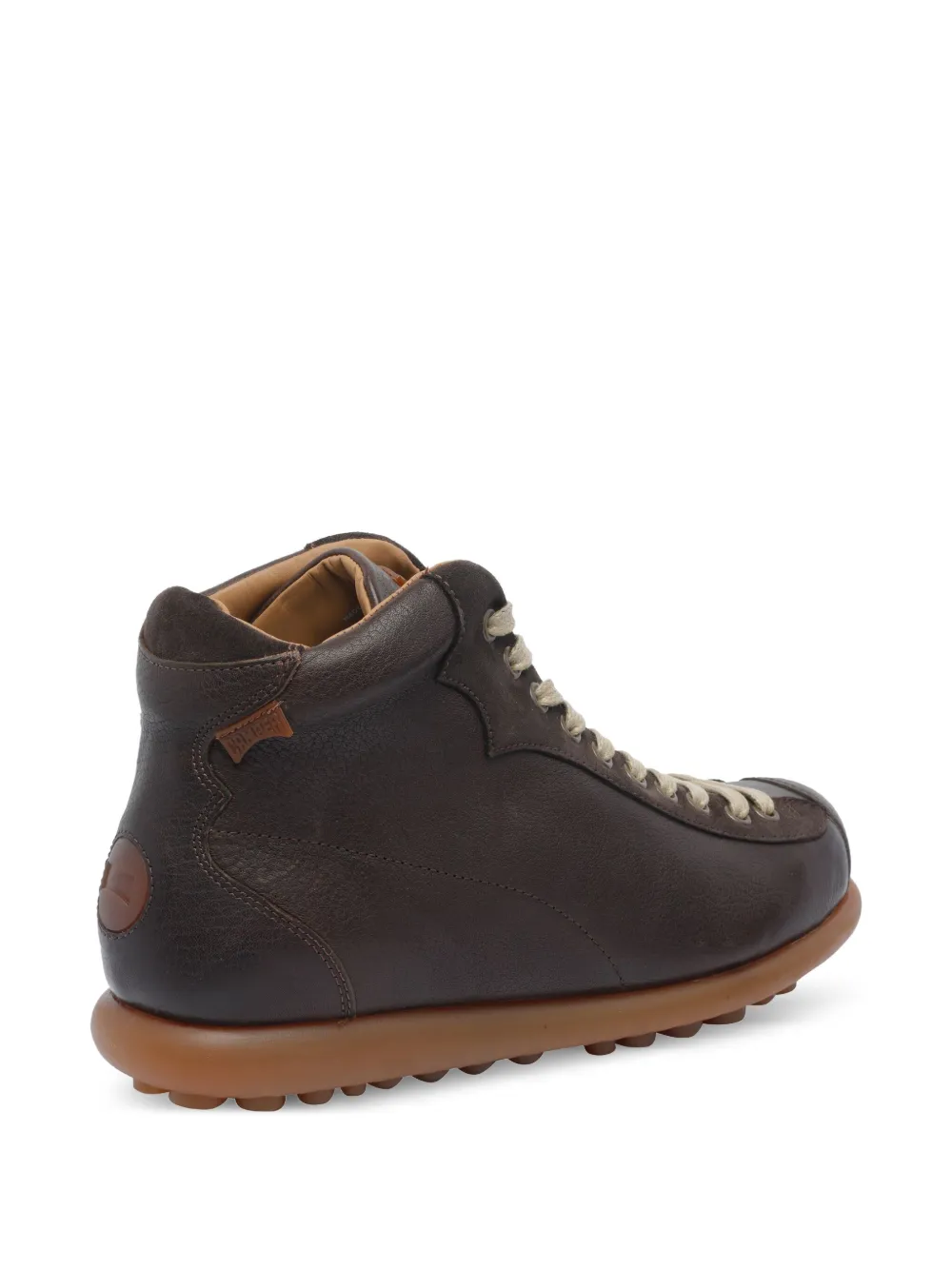 Camper lace-up round-toe boots Brown