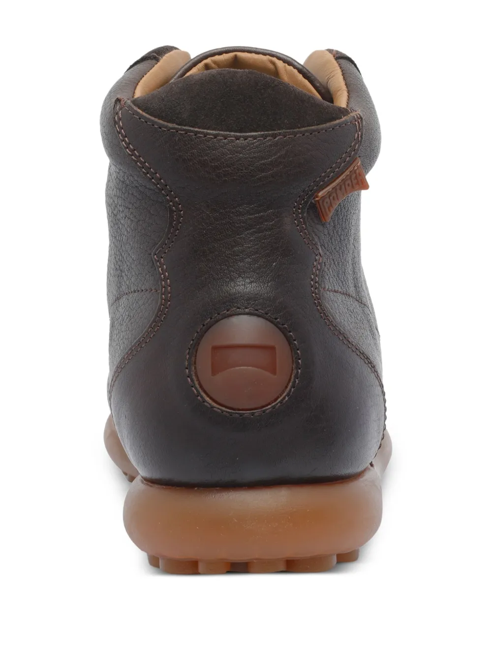 Camper lace-up round-toe boots Brown
