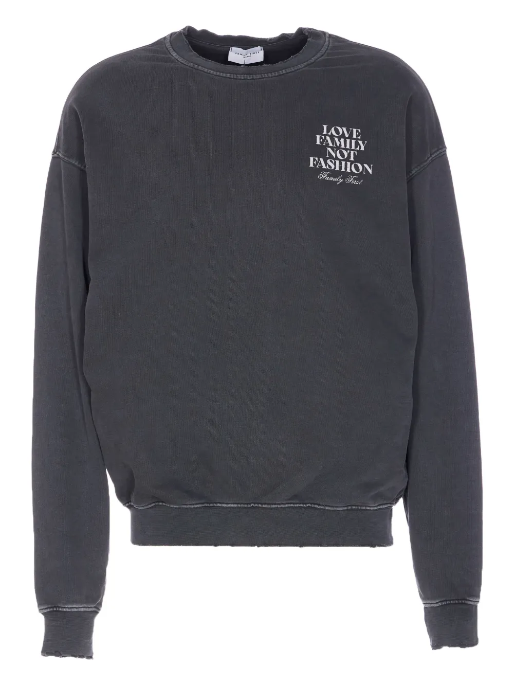 Family First crew-neck print sweatshirt | Grey | Image 1