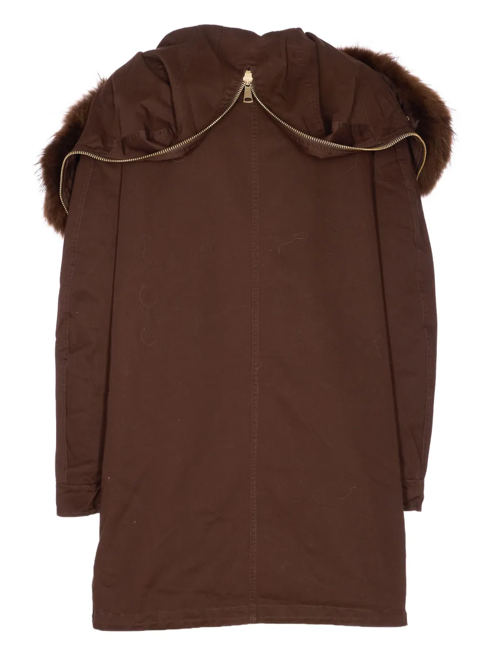 Sword 6.6.44 Faux-fur-trimmed Buttoned Jacket In Brown