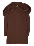 Sword faux-fur-trimmed buttoned jacket - Brown