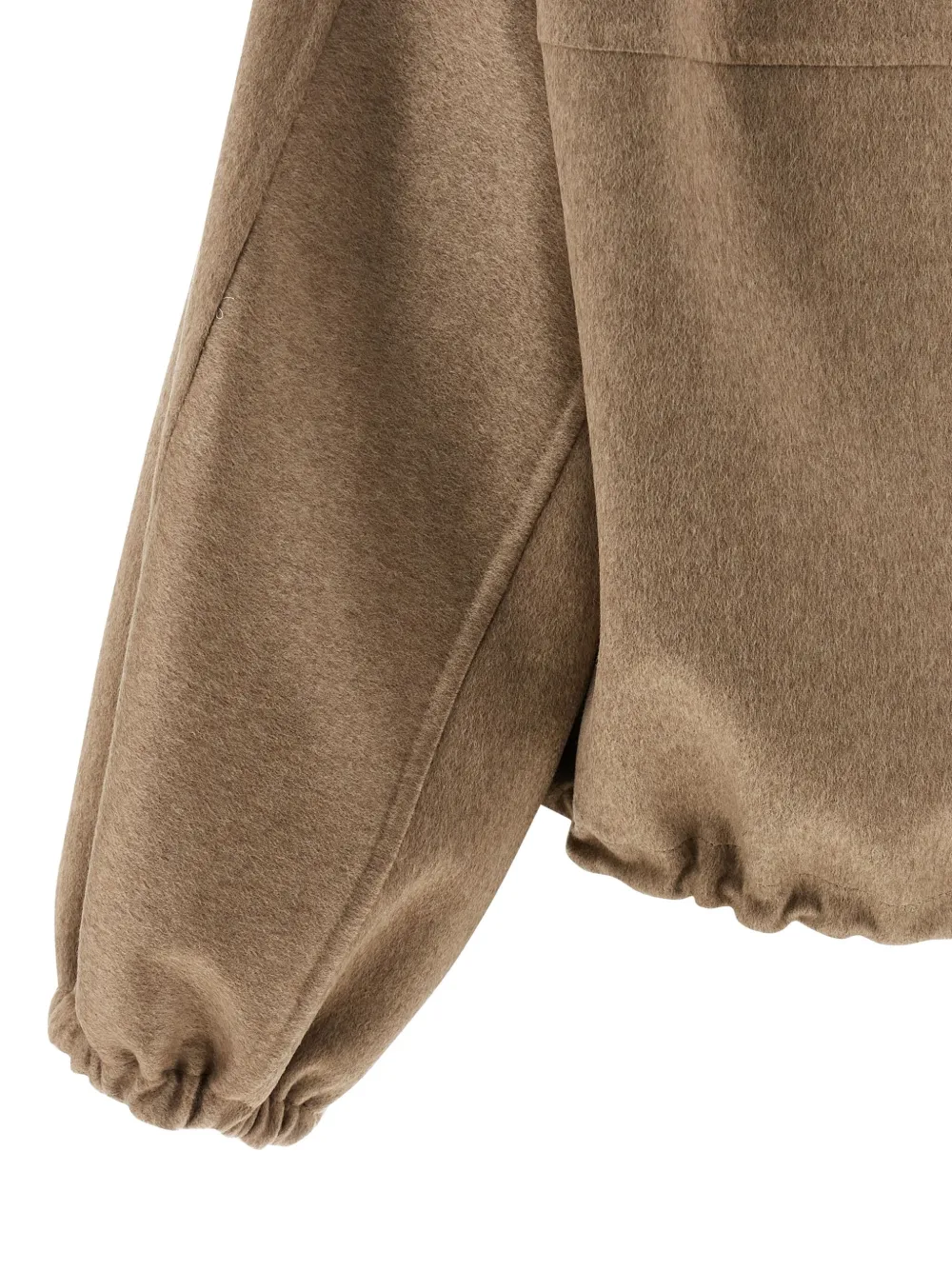 Fabiana Filippi Cashmere Bomber Jacket Puffer Jackets Beige In Brown