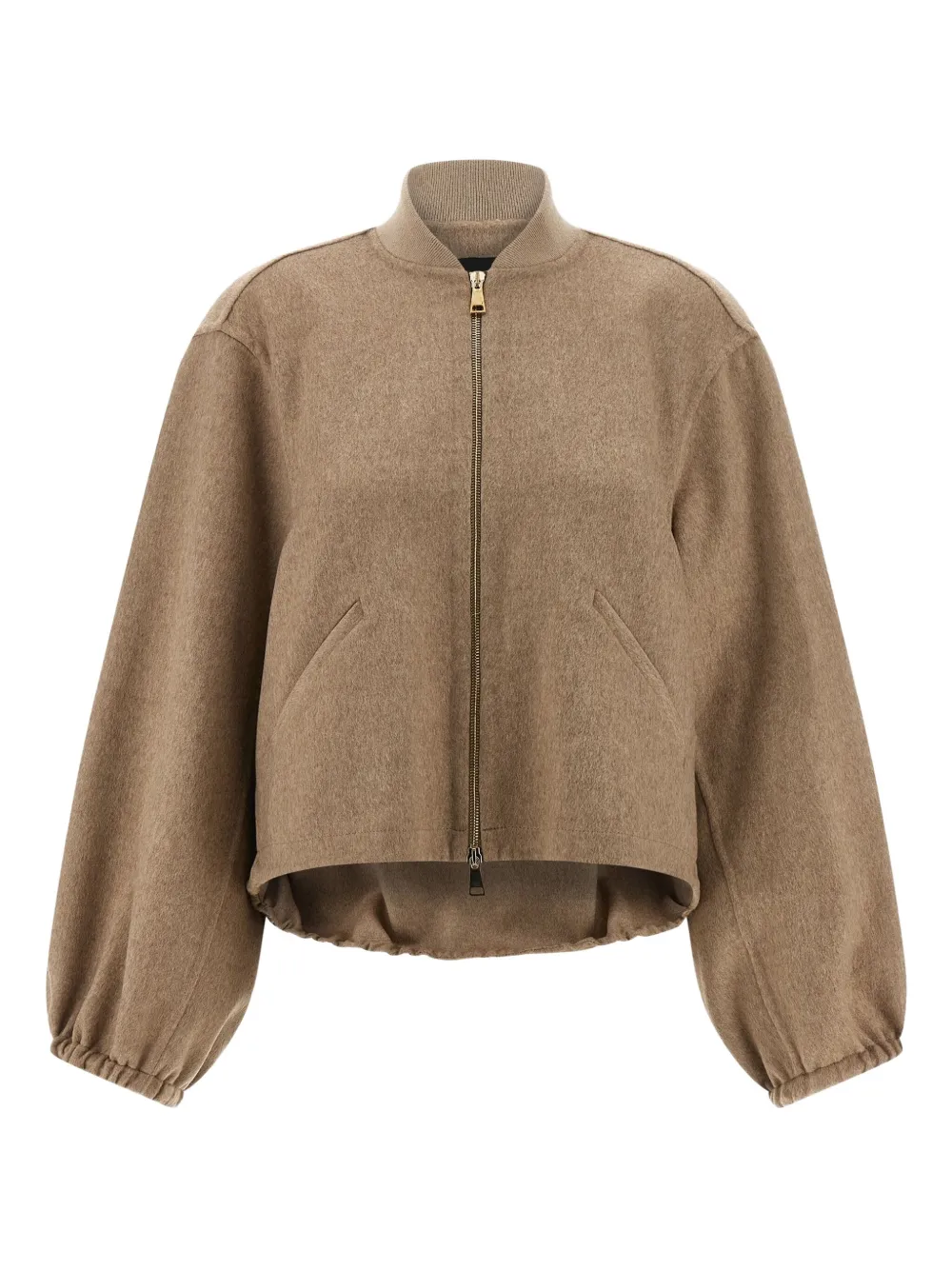 Fabiana Filippi cashmere zip-front bomber jacket | Neutrals | Image 1