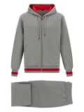 Kiton contrast-trim cotton tracksuit - Grey
