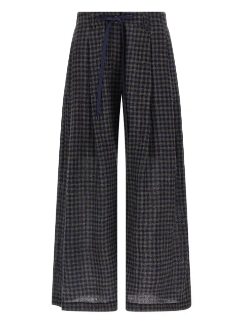 Jejia Antoine vichy-pattern drawstring trousers